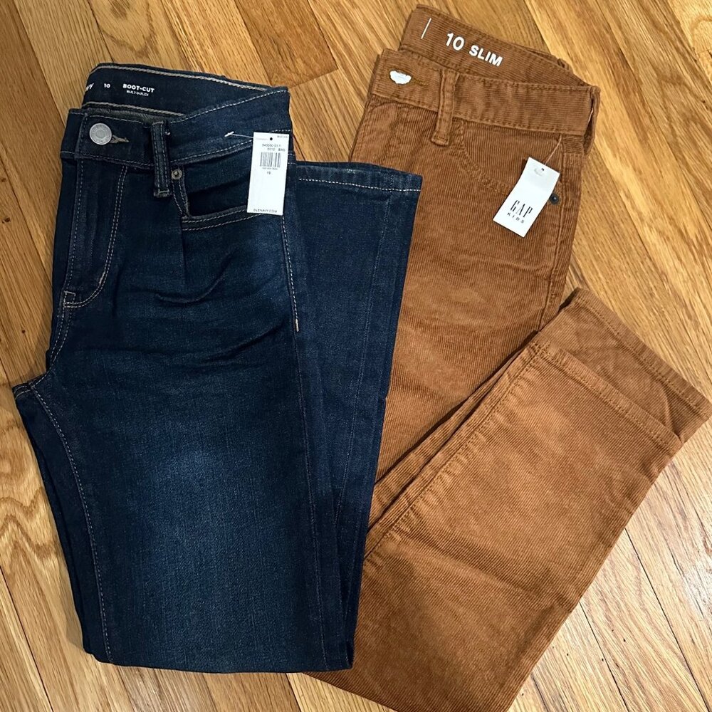 Boys size 10 Set of 2 Pants Jeans and Corduroy New w/tags